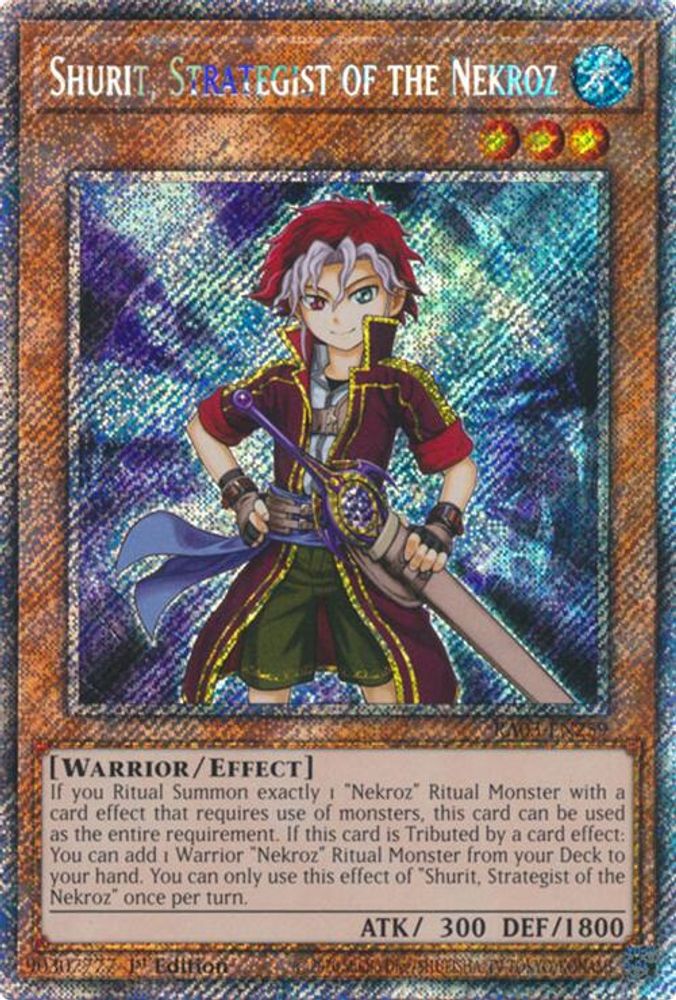 Shurit, Strategist of the Nekroz (Platinum Secret Rare) (RA03-EN259) - Platinum Secret Rare