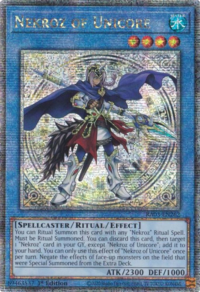 Nekroz of Unicore (Quarter Century Secret Rare) (RA03-EN262) - Quarter Century Secret Rare
