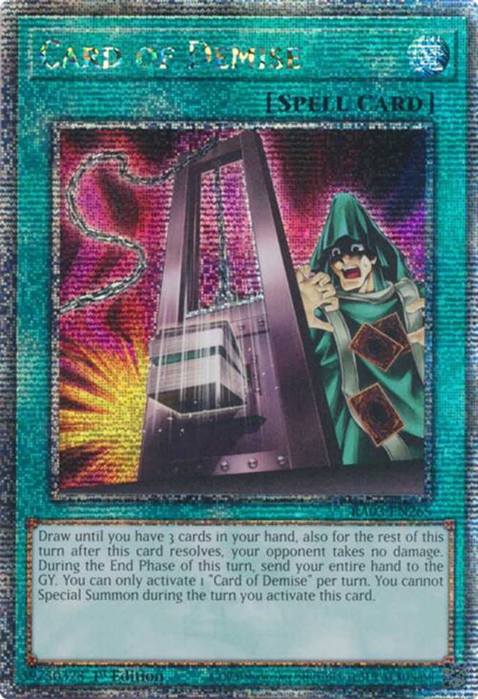 Card of Demise (Quarter Century Secret Rare) (RA03-EN265) - Quarter Century Secret Rare