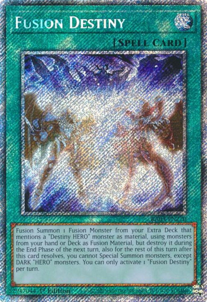 Fusion Destiny (Platinum Secret Rare) (RA03-EN270) - Platinum Secret Rare