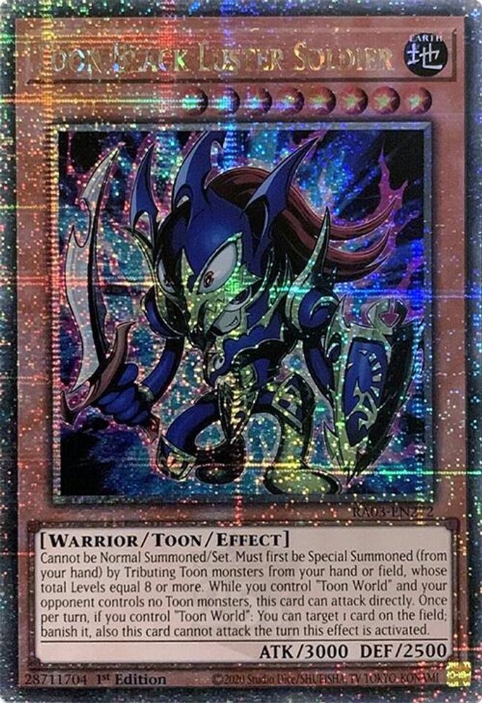 Toon Black Luster Soldier (Quarter Century Secret Rare) (RA03-EN272) - Quarter Century Secret Rare