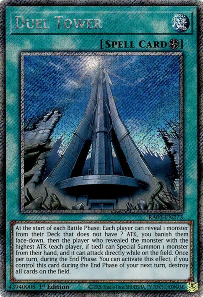 Duel Tower (Platinum Secret Rare) (RA03-EN273) - Platinum Secret Rare