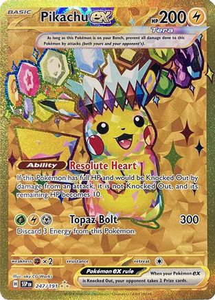 Pikachu ex 247/191  - Holofoil - Hyper Rare