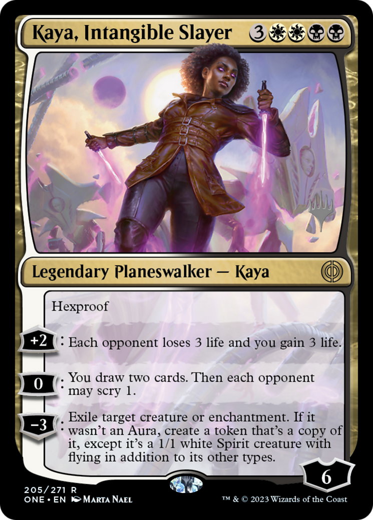 Kaya, Intangible Slayer (Pack promotionnel) [Phyrexia : All Will Be One Promos] 