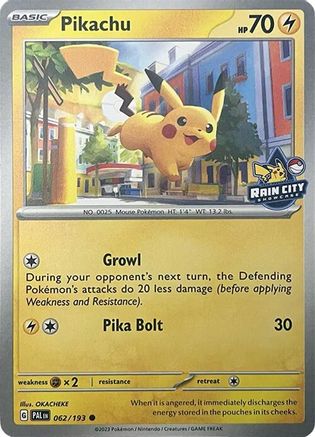 Pikachu (Rain City Showcase) 062  - Promo