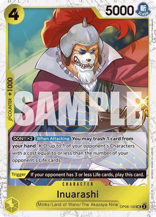 Inuarashi (Jolly Roger Foil) (OP06-100) - Uncommon