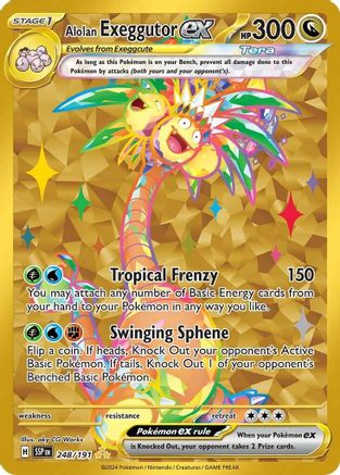 Alolan Exeggutor ex 248/191  - Holofoil - Hyper Rare