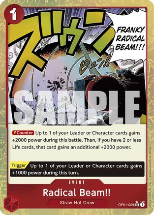 Radical Beam!! (Textured Foil) (OP01-029) - Uncommon