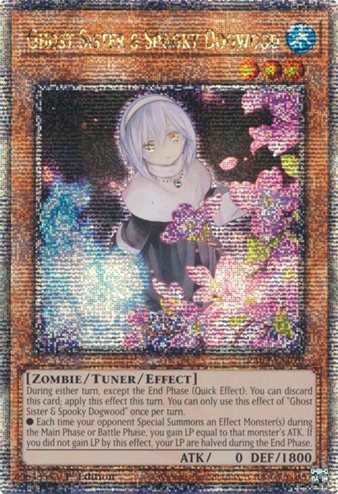 Ghost Sister & Spooky Dogwood (Alternate Art) (Quarter Century Secret Rare) (RA03-EN020) - Quarter Century Secret Rare