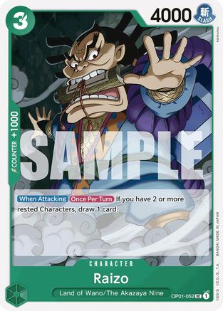 Raizo (Reprint) (OP01-052) - Uncommon