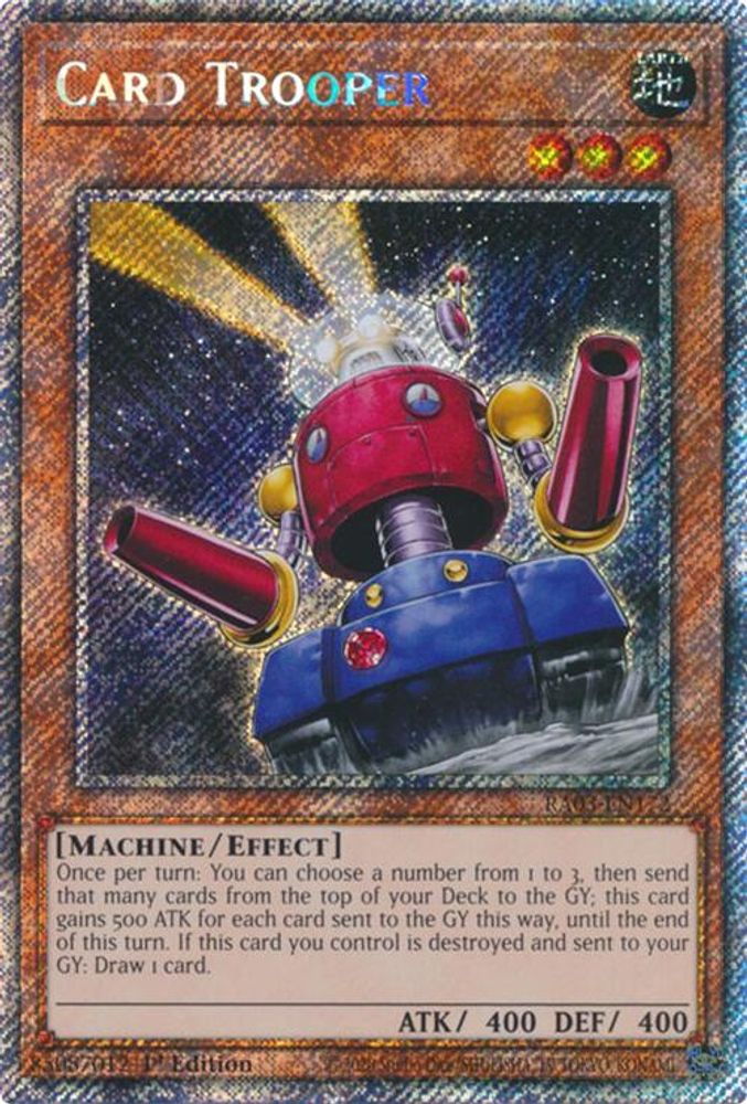 Card Trooper (Platinum Secret Rare) (RA03-EN172) - Platinum Secret Rare