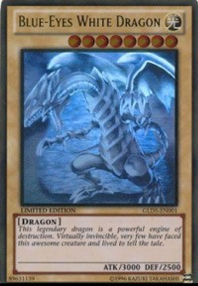 Blue-Eyes White Dragon (GLD5-EN001) - Ghost/Gold Rare