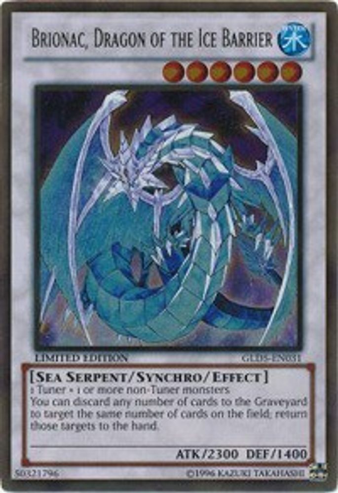 Brionac, Dragon of the Ice Barrier (GLD5-EN031) - Gold Rare