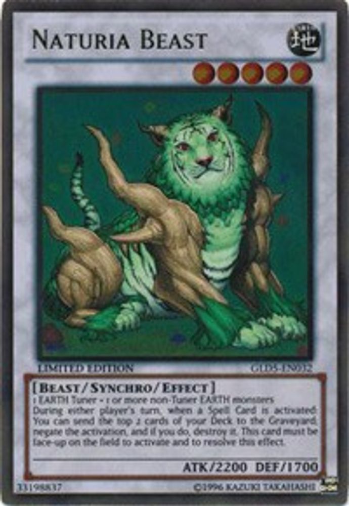 Naturia Beast (GLD5-EN032) - Gold Rare