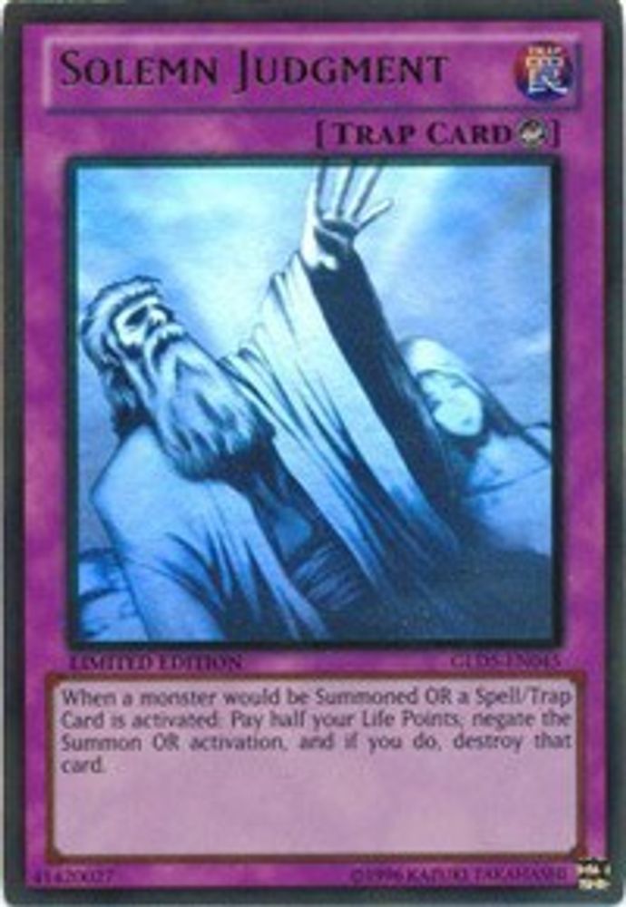 Solemn Judgment (GLD5-EN045) - Ghost/Gold Rare