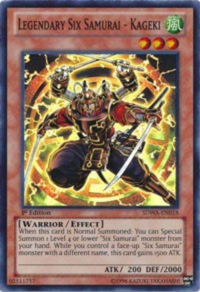 Legendary Six Samurai - Kageki (SDWA-EN018) - Super Rare