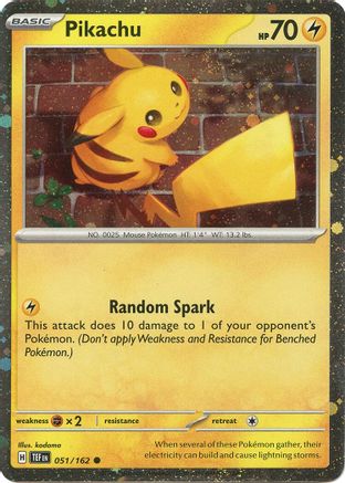 Pikachu (Cosmo Holo) 051/162  - Holofoil - Promo