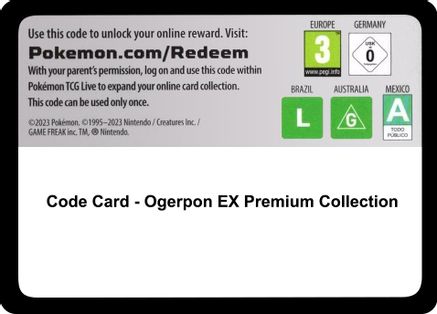 Code Card - Ogerpon EX Premium Collection  - Code Card