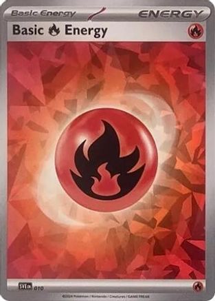 Basic Fire Energy (Cracked Ice Holo) 010  - Holofoil - Common