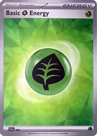 Basic Grass Energy (Cracked Ice Holo) 009  - Holofoil - Common