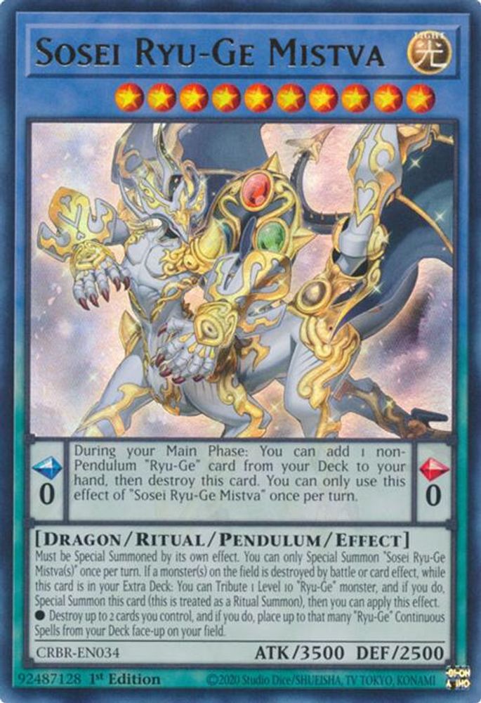Sosei Ryu-Ge Mistva (CRBR-EN034) - Ultra Rare