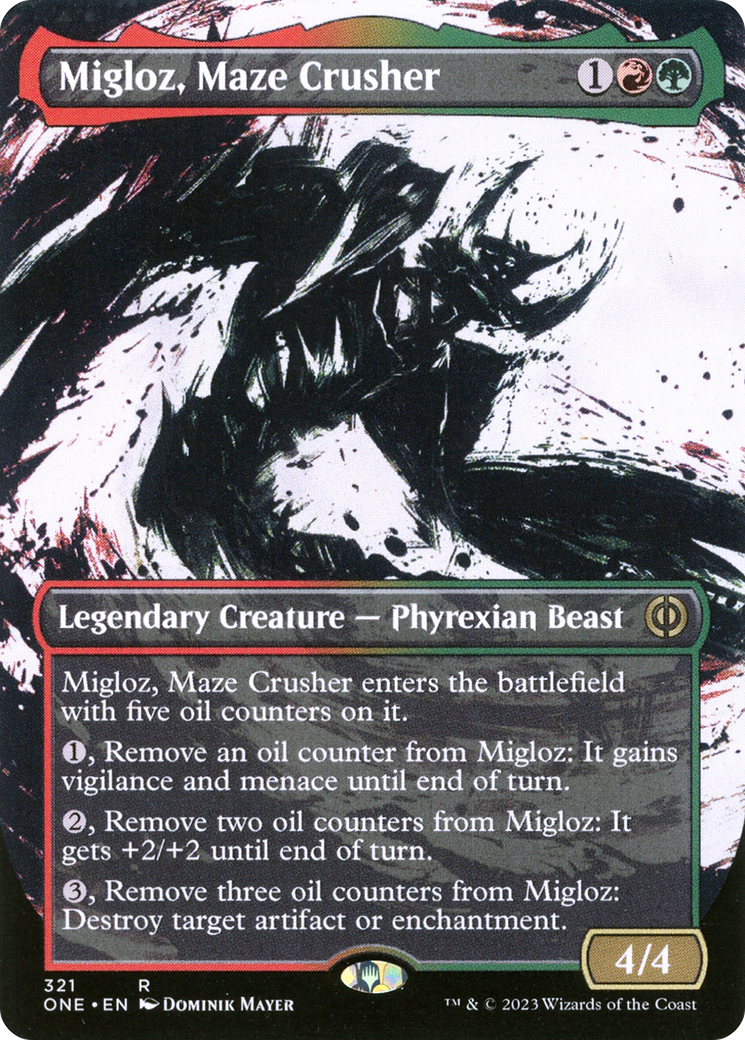 Migloz, Maze Crusher (Borderless Ichor) [Phyrexia : Tous seront un] 