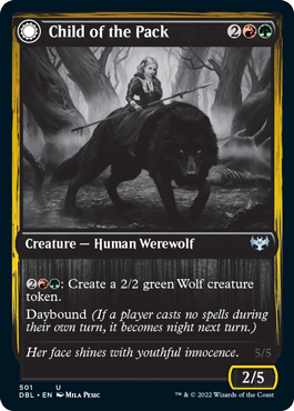 Child of the Pack // Savage Packmate (DBL-501) - Innistrad: Double Feature: (Double Faced Transform)