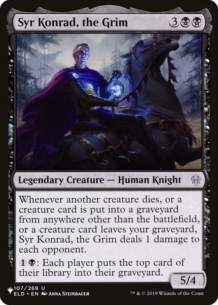 Syr Konrad, le sinistre [La liste] 