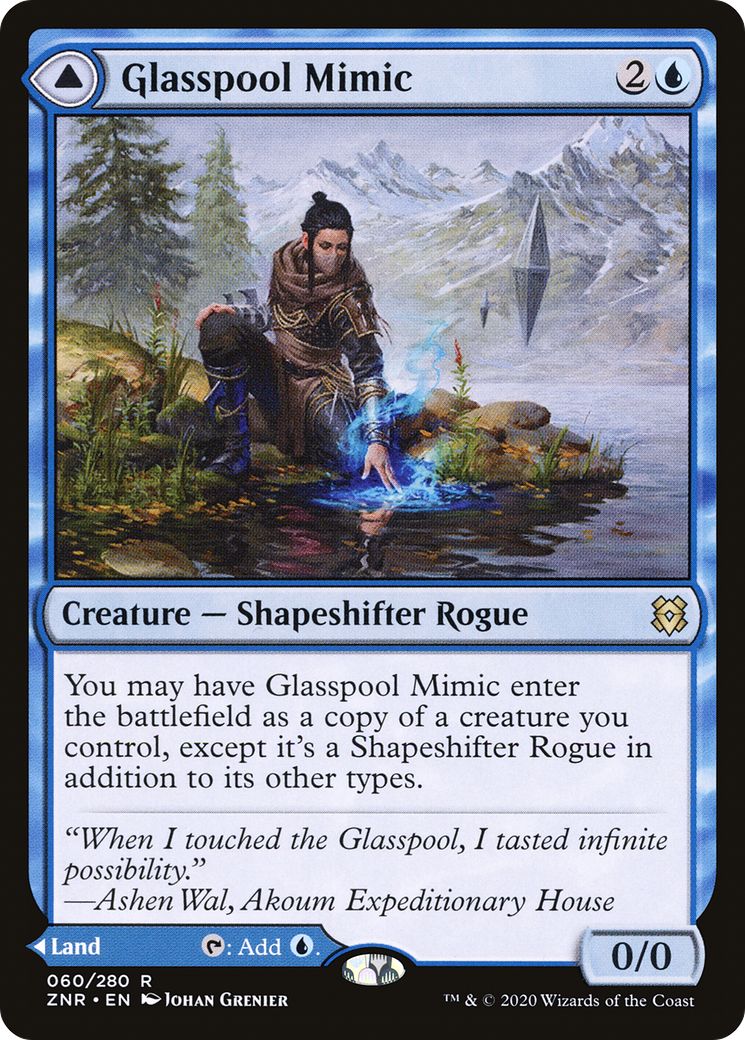 Mimique de Bassin de Verre // Rivage de Bassin de Verre [Zendikar Rising] 