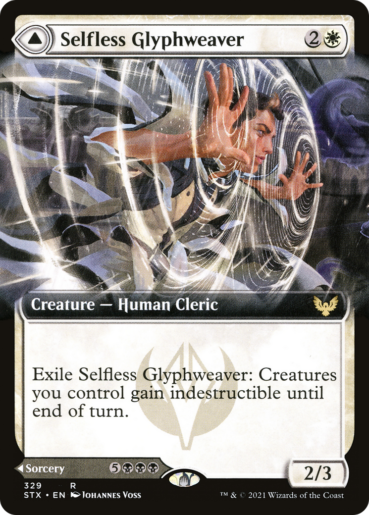 Glyphweaver altruiste // Vanité mortelle (Art étendu) [Strixhaven : École des mages] 