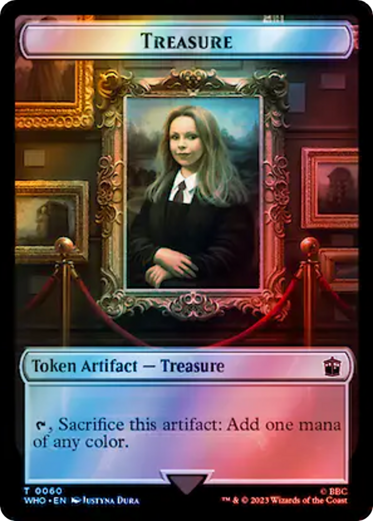 Soldat // Trésor (0060) Jeton double face (Surge Foil) [Doctor Who Tokens] 