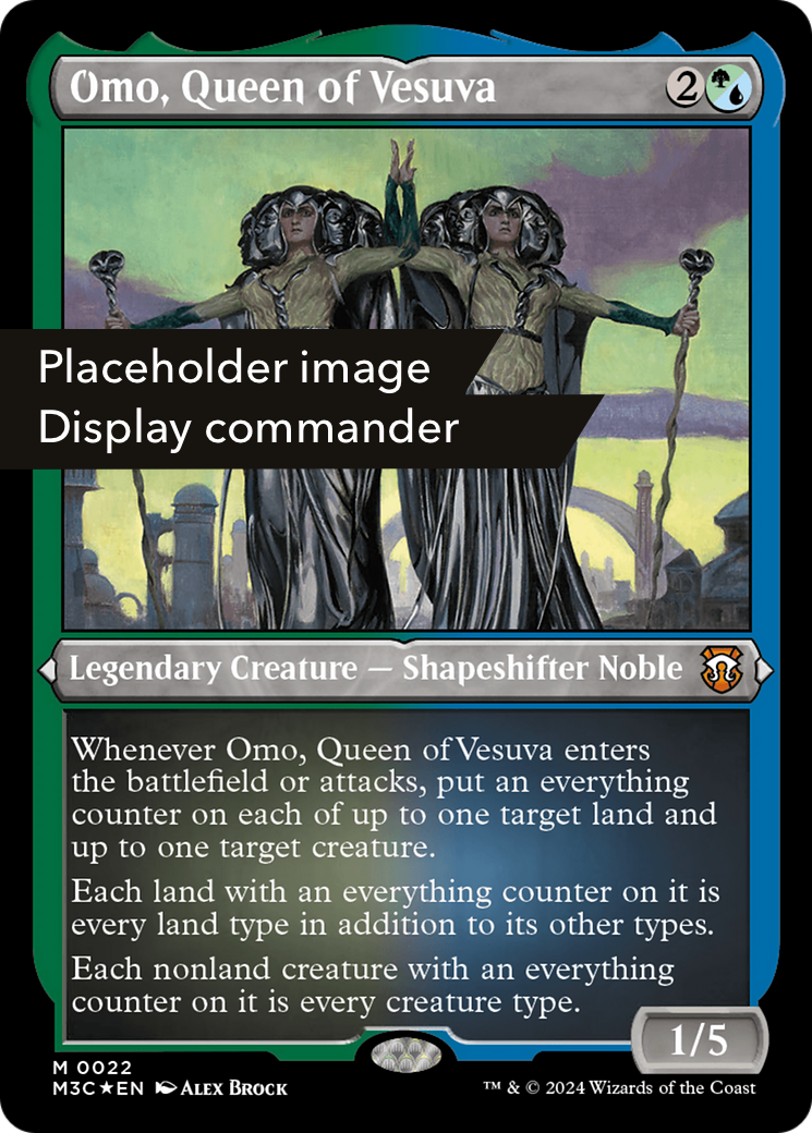 Omo, Queen of Vesuva (Display Commander) (Ripple Foil) - Thick Stock (M3C-149) - Modern Horizons 3 Commander Etched Foil