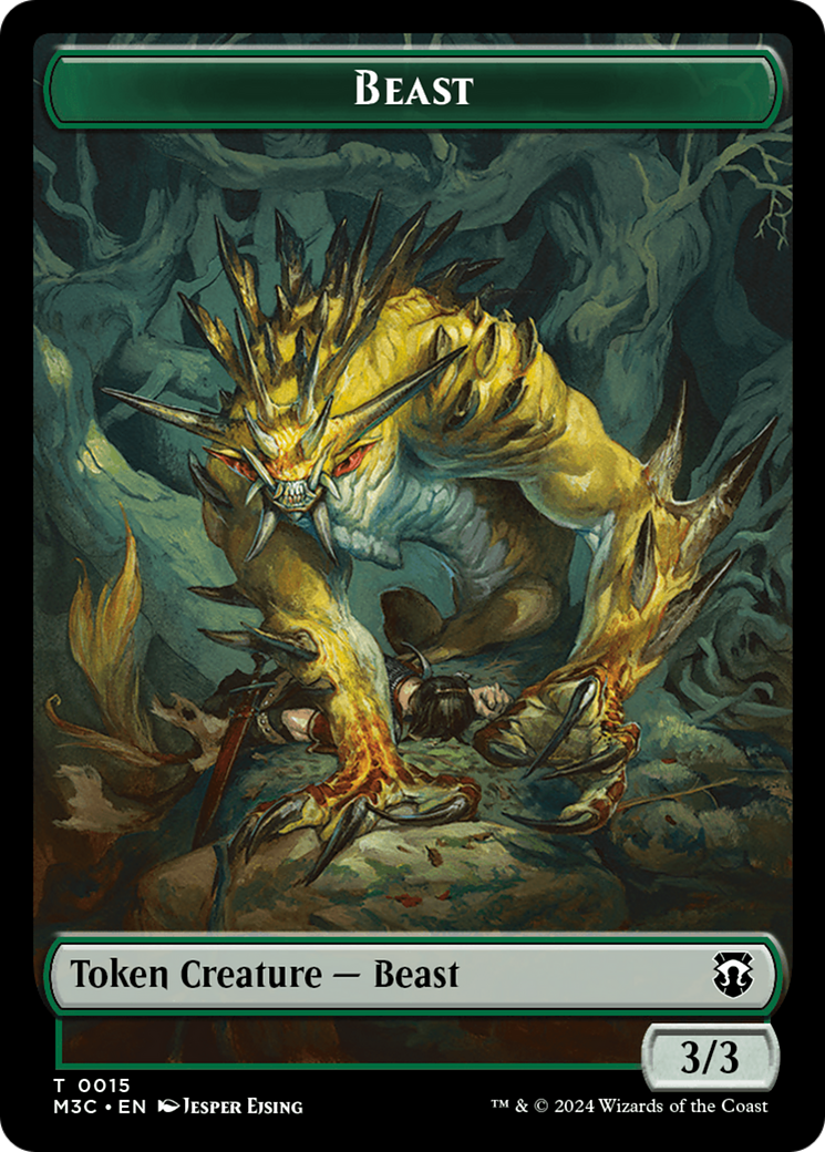 Bête (0015) // Insecte (0025) Jeton double face [Modern Horizons 3 Commander Tokens] 