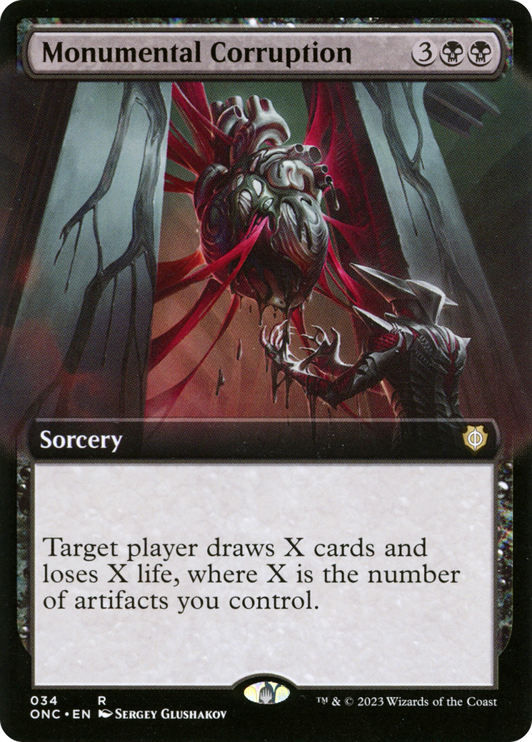 Corruption monumentale (art étendu) [Phyrexia : tous seront un seul commandant] 