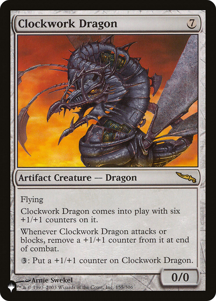 Dragon mécanique [La liste] 