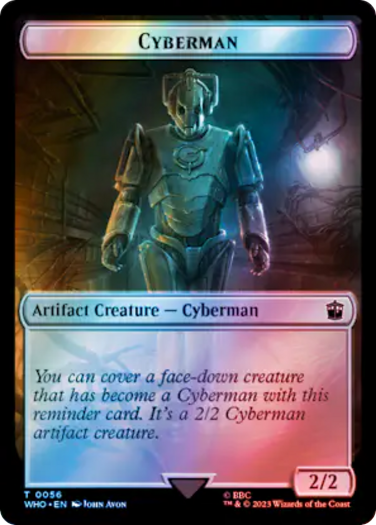 Guerrier // Jeton double face Cyberman (Surge Foil) [Doctor Who Tokens] 
