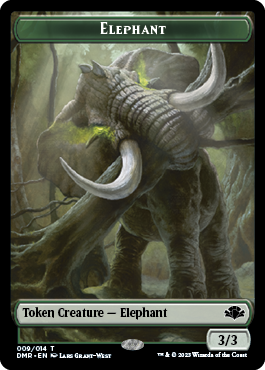 Éléphant // Construire un jeton double face [Dominaria Remastered Tokens] 