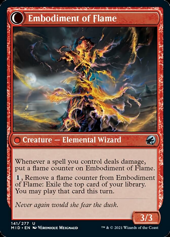 Canalisateur de flammes // Incarnation de la flamme [Innistrad : Chasse de minuit] 