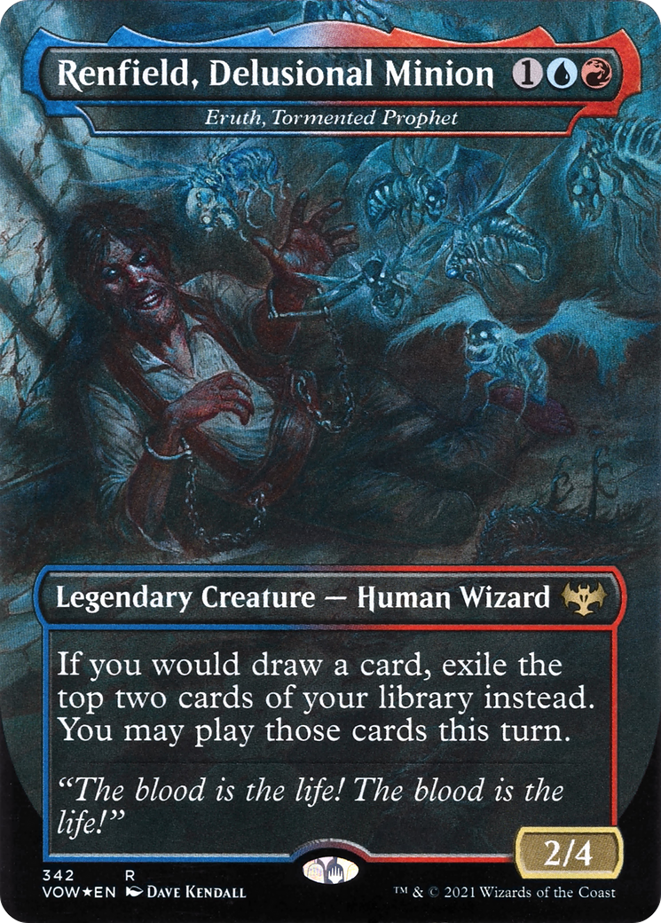 Eruth, Tormented Prophet (VOW-342) - Innistrad: Crimson Vow / Renfield, Delusional Minion (Borderless)