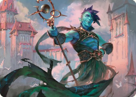 Carte d'art Djinn hautain [Série d'art Dominaria United] 