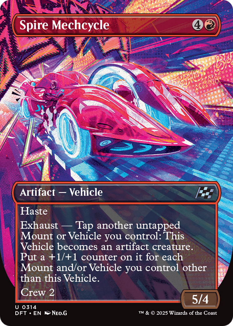 Spire Mechcycle (Borderless) (DFT-314) - Aetherdrift (Borderless) Foil