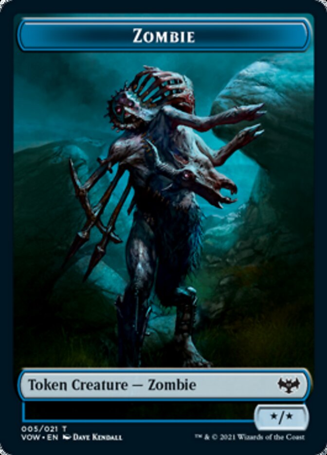 Sang // Zombie (005) Jeton double face [Innistrad : Jetons de vœu cramoisi] 