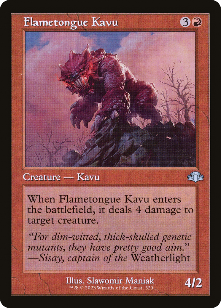 Flametongue Kavu (Rétro) [Dominaria Remastered] 