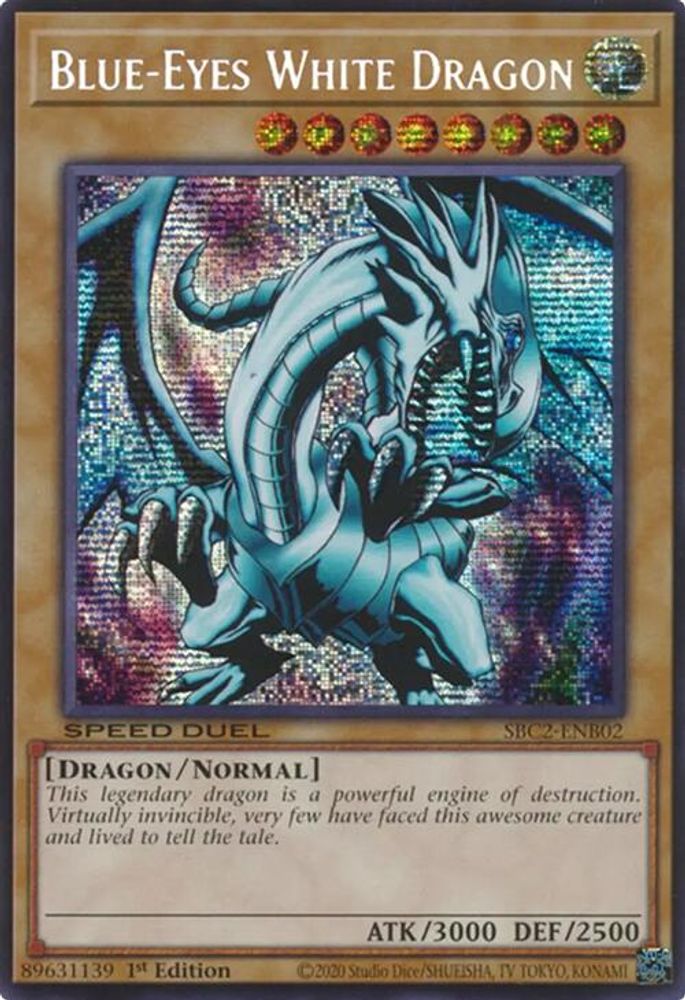 Blue-Eyes White Dragon (PSR) (SBC2-ENB02) - Prismatic Secret Rare