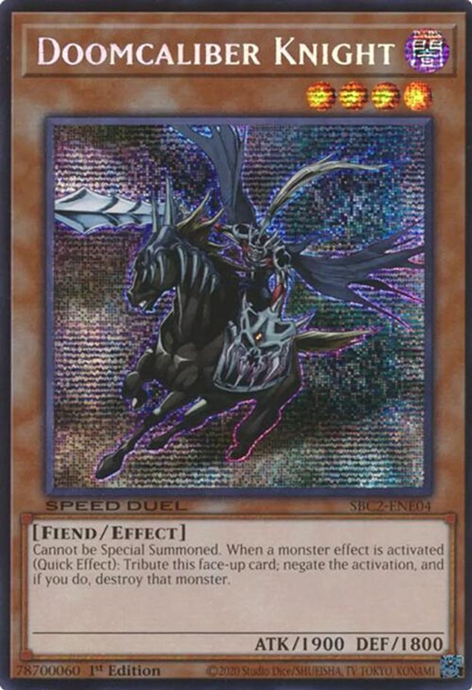 Doomcaliber Knight (PSR) (SBC2-ENE04) - Prismatic Secret Rare