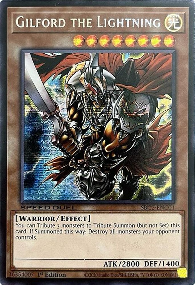 Gilford the Lightning (PSR) (SBC2-ENC01) - Prismatic Secret Rare