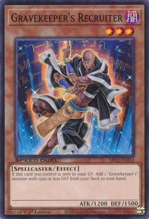 Gravekeeper's Recruiter (SBC2-ENF12) - Speed Duel: Battle City Finals 1st Edition
