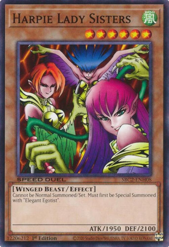 Harpie Lady Sisters (SBC2-ENH08) - Common