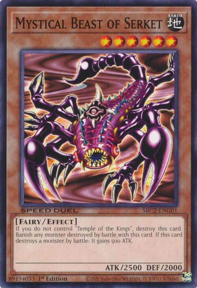 Mystical Beast of Serket (SBC2-ENG01) - Common
