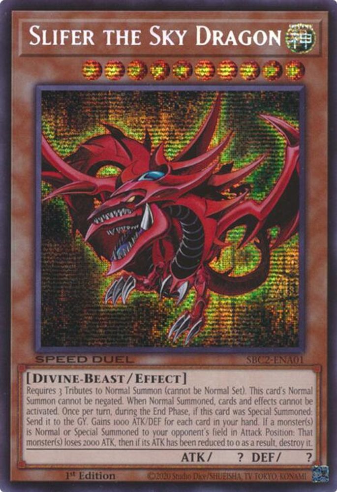 Slifer the Sky Dragon (SBC2-ENA01) - Prismatic Secret Rare